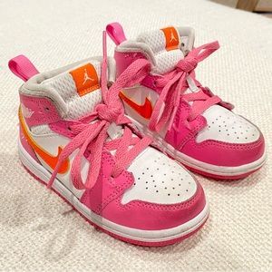 Air Jordan Toddler 1 Mid TD 'Pinksicle Orange’ — 8C